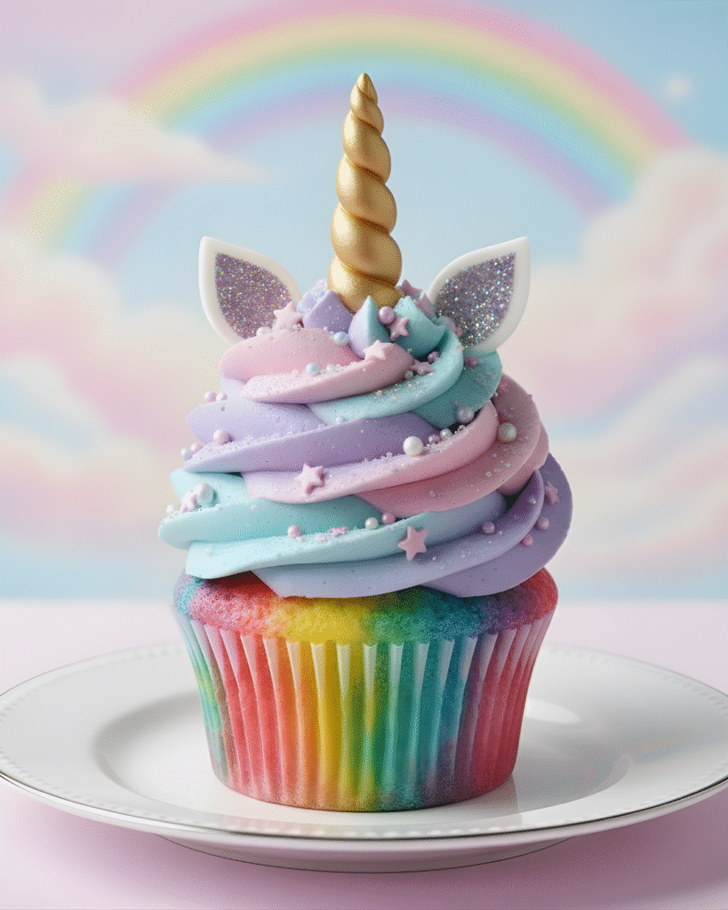 Cupcake personalizado na temática unicórnio